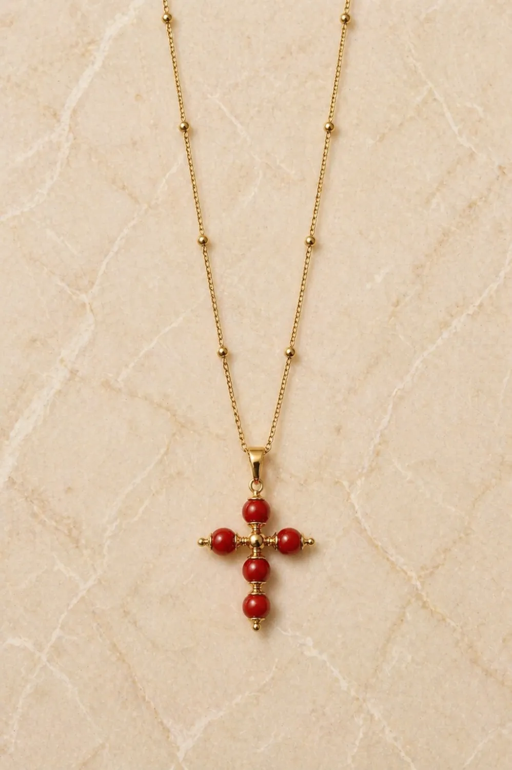 Colgante Cruz Rojo