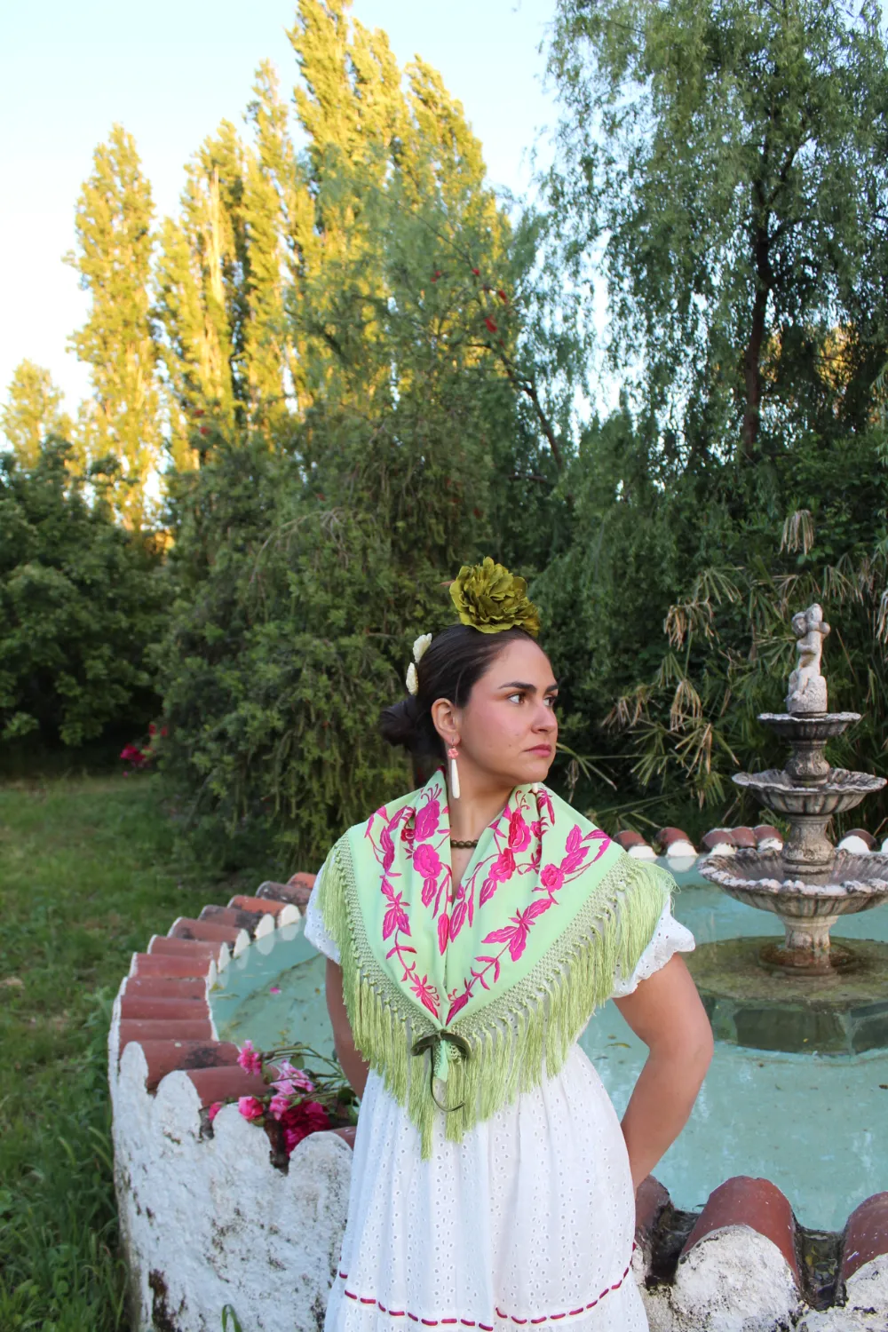 Manton Cillo Lima & Fucsia miniatura 5