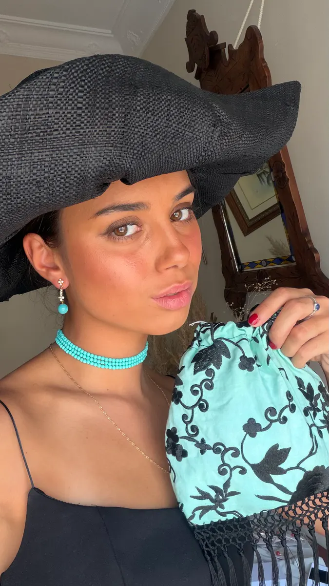 Choker Perla Capri Turquesa miniatura 4