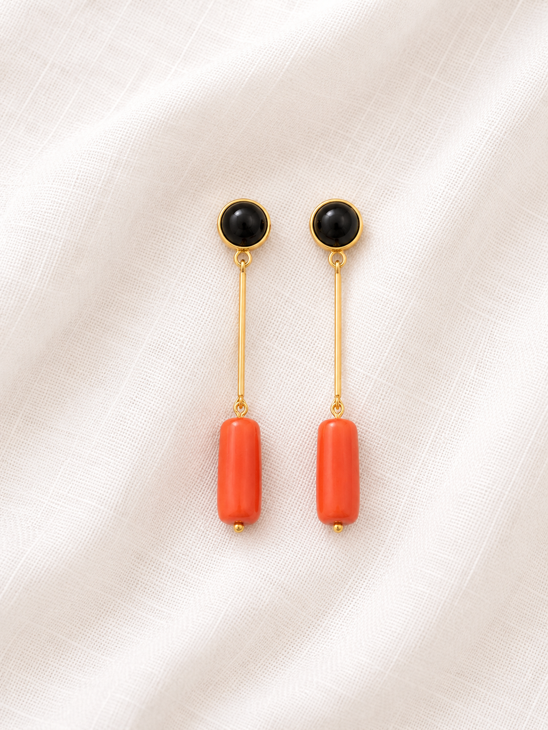 Pendientes Coral & Ónix