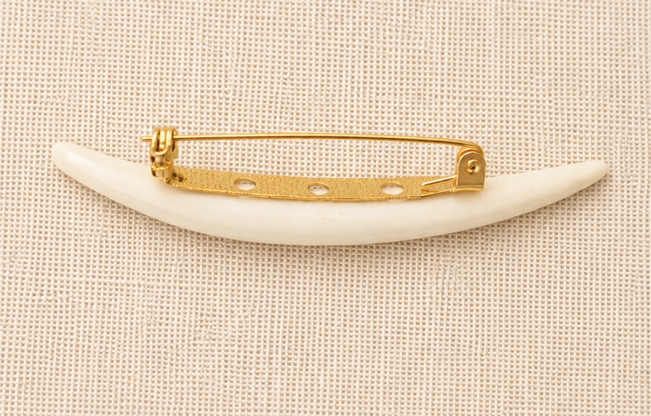 Broche Hueso natural - vista alterna