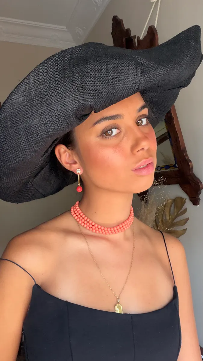 Choker Perla grande Capri Coral miniatura 4