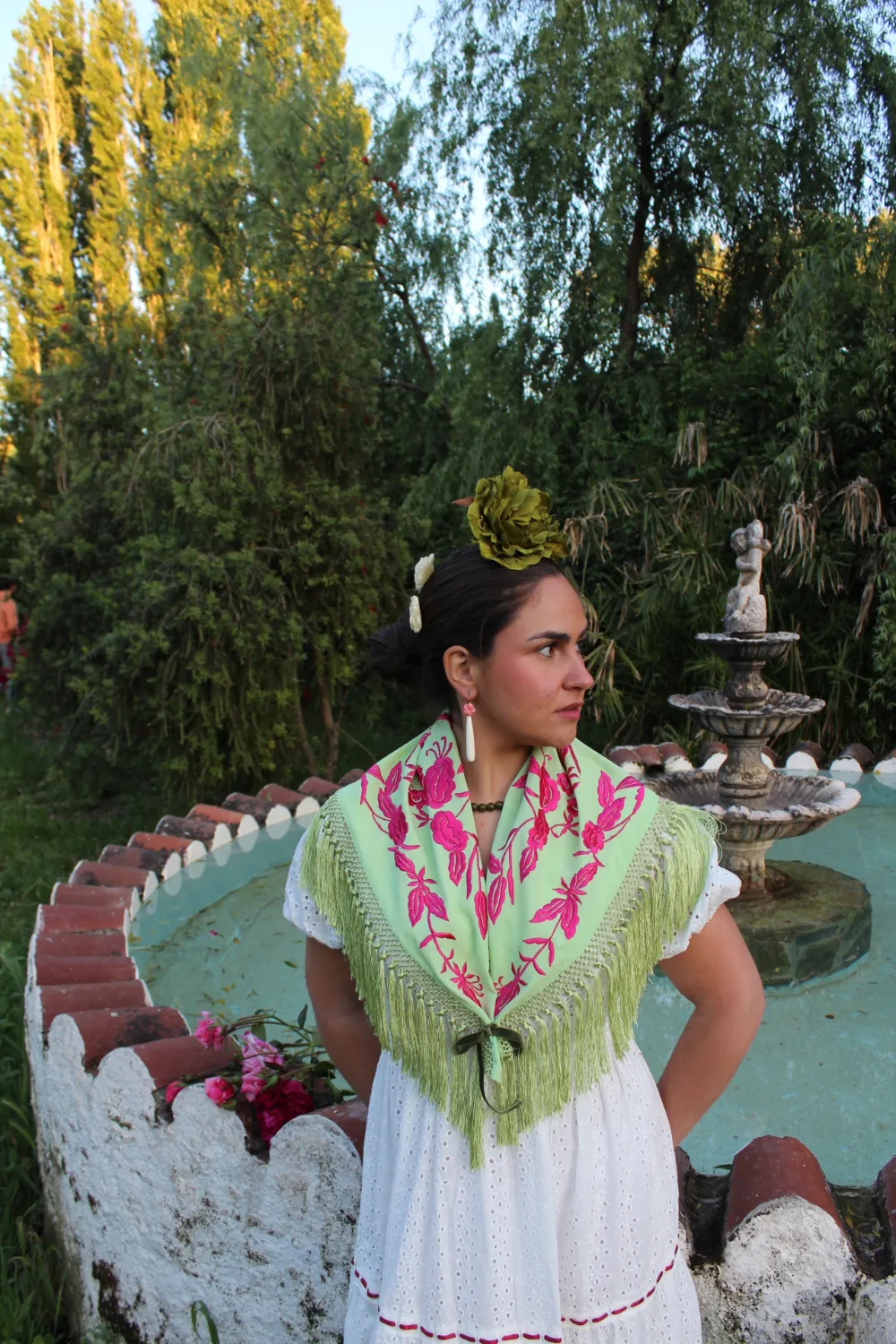 Manton Cillo Lima & Fucsia miniatura 4