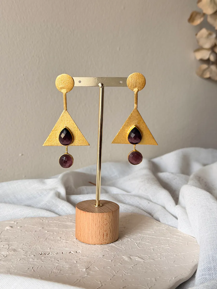 Pendientes Jaipur Amatista