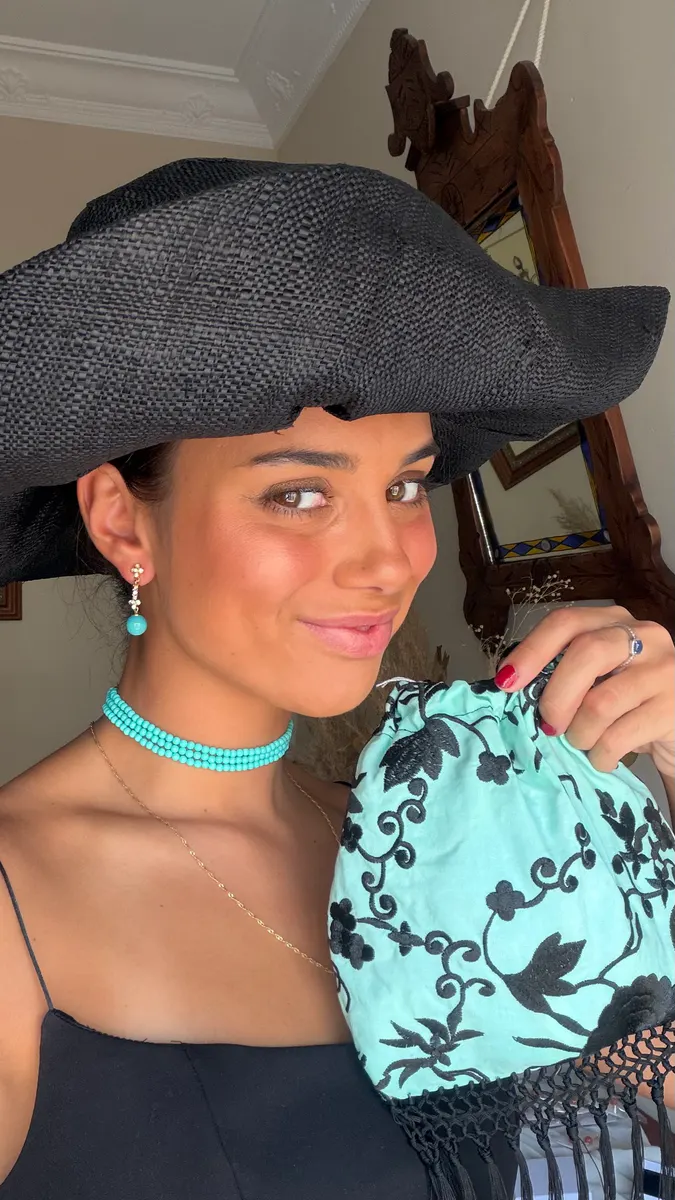 Choker Perla Capri Turquesa miniatura 5