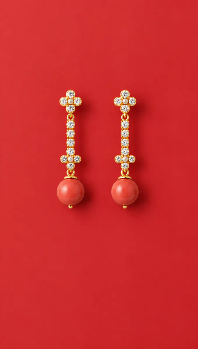 Pendientes Firenze Rouge