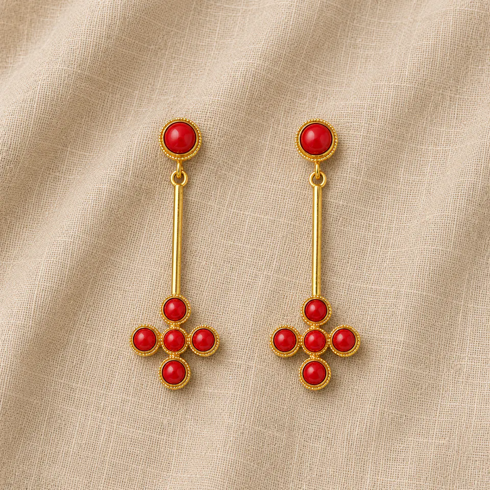 Pendientes Crux Rouge