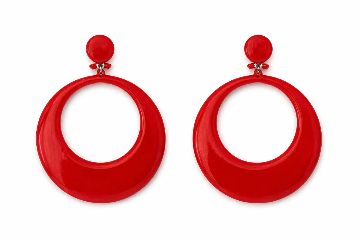 Aros rojos maxi