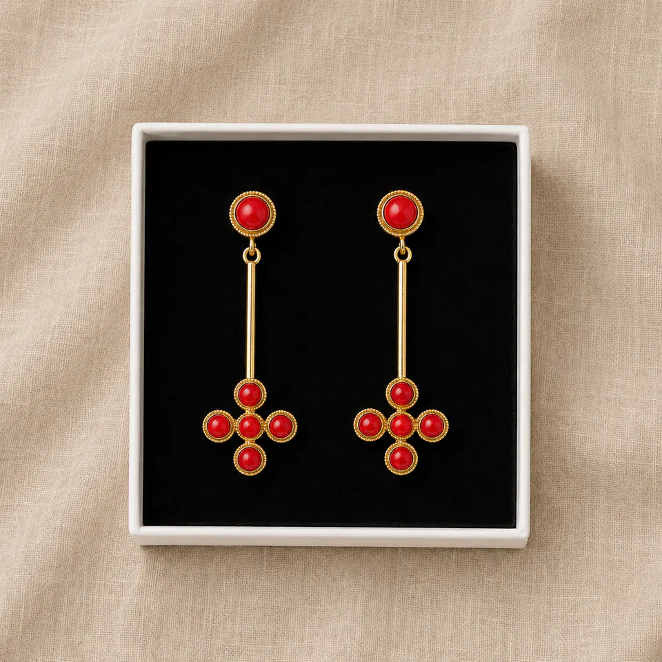 Pendientes Crux Rouge - vista alterna