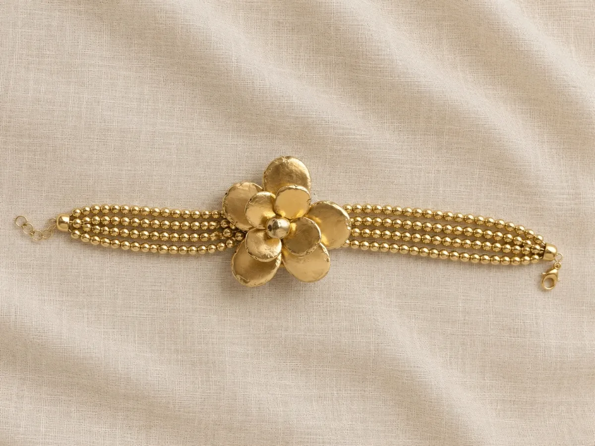 Choker Dorado Flor