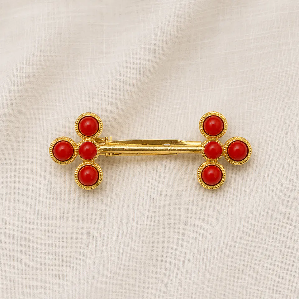 Broche Crux Rouge