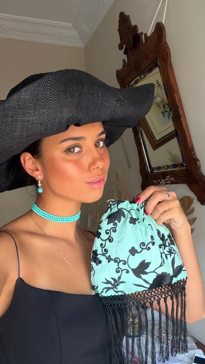 Choker Perla Capri Turquesa - vista alterna