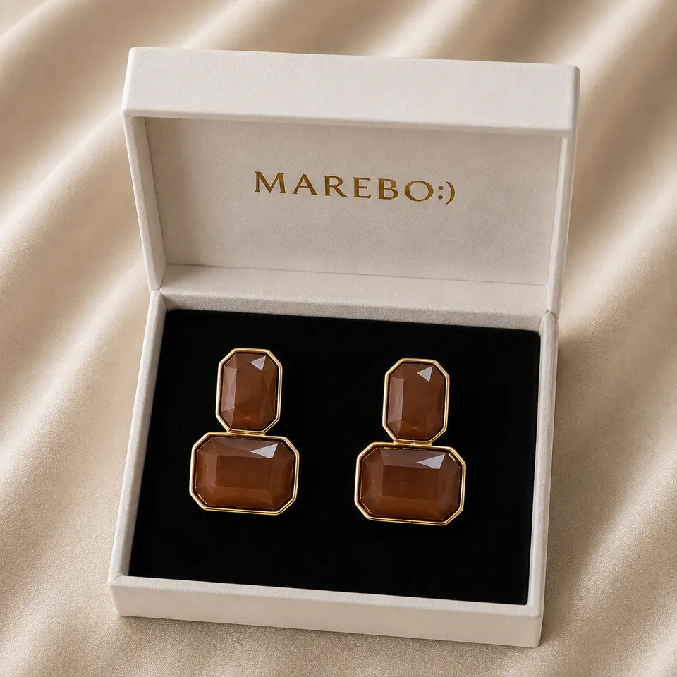 Pendientes Mónaco Chocolate