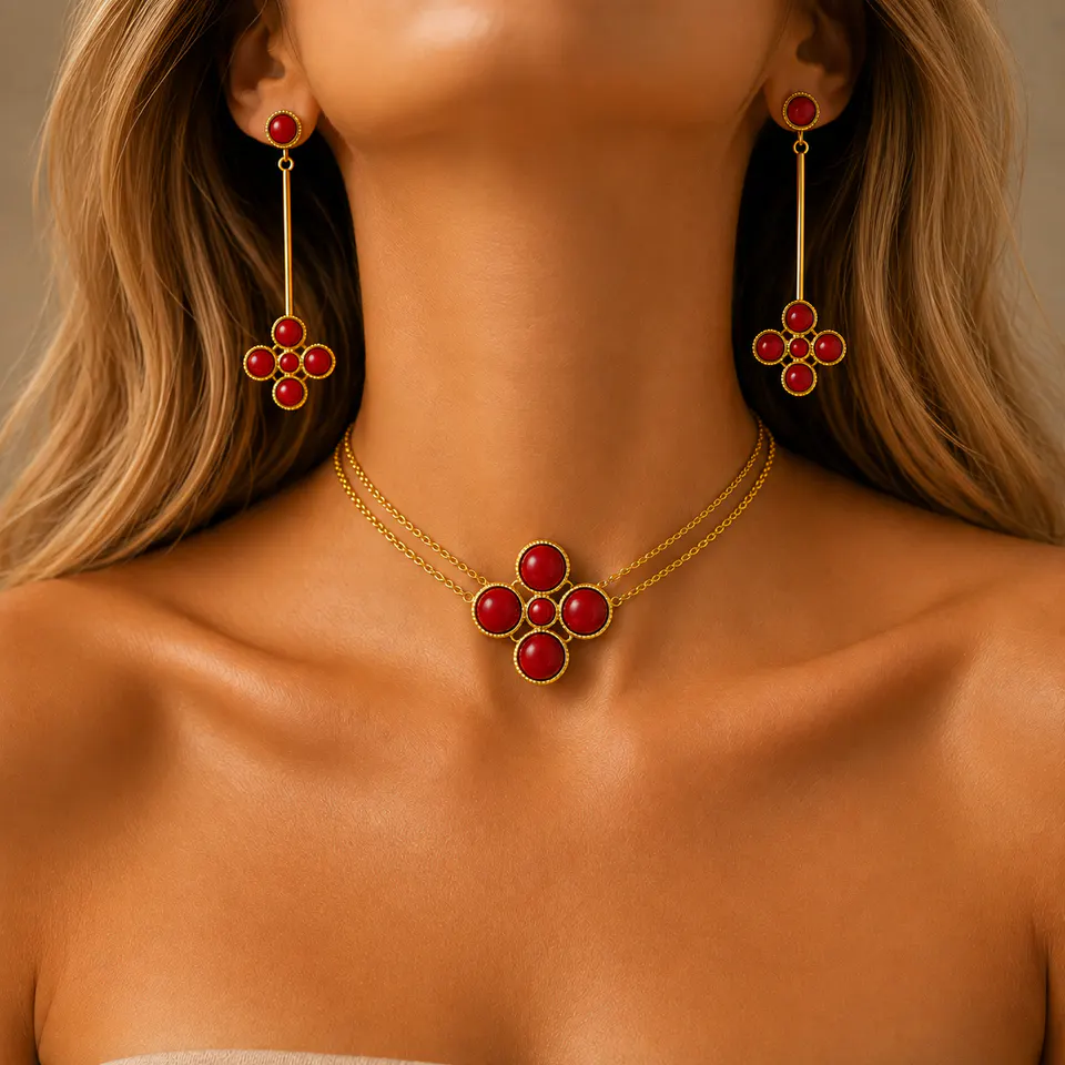 Choker Crux Rouge miniatura 3