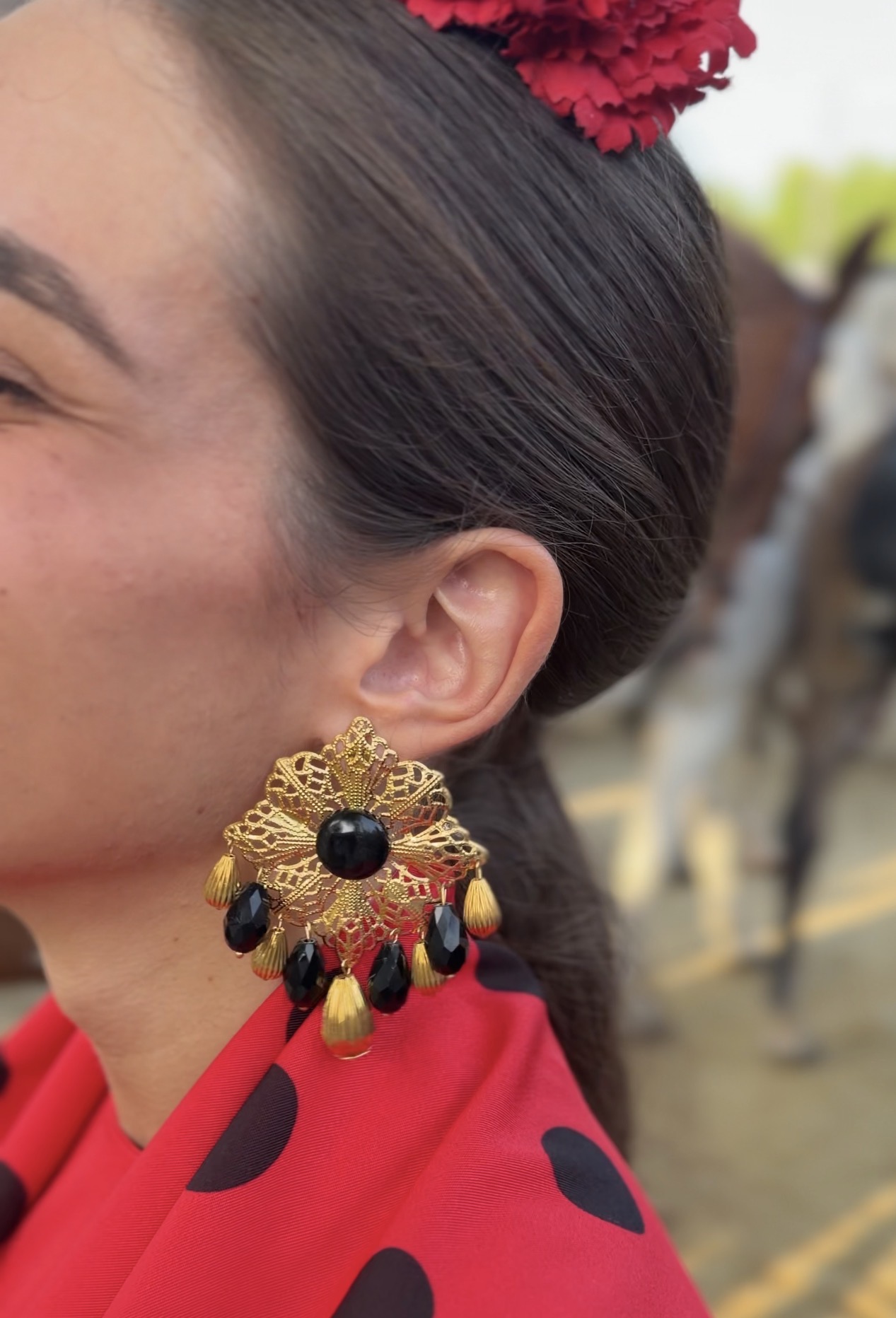 Pendientes Descará Noche Dorada miniatura 3