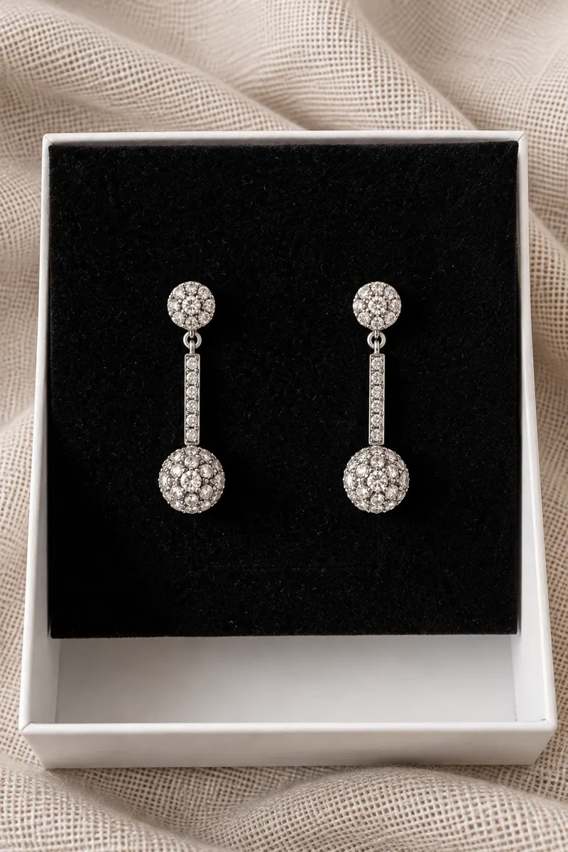 Pendientes Ópera Silver