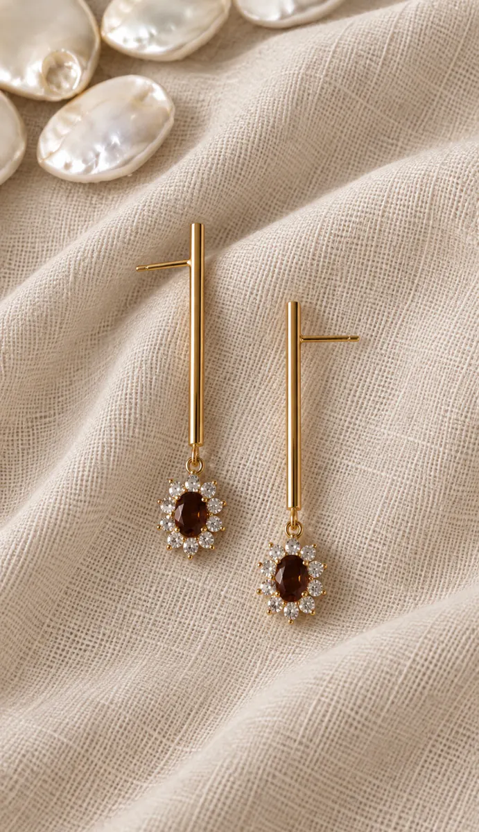 Pendientes Perla Cacao