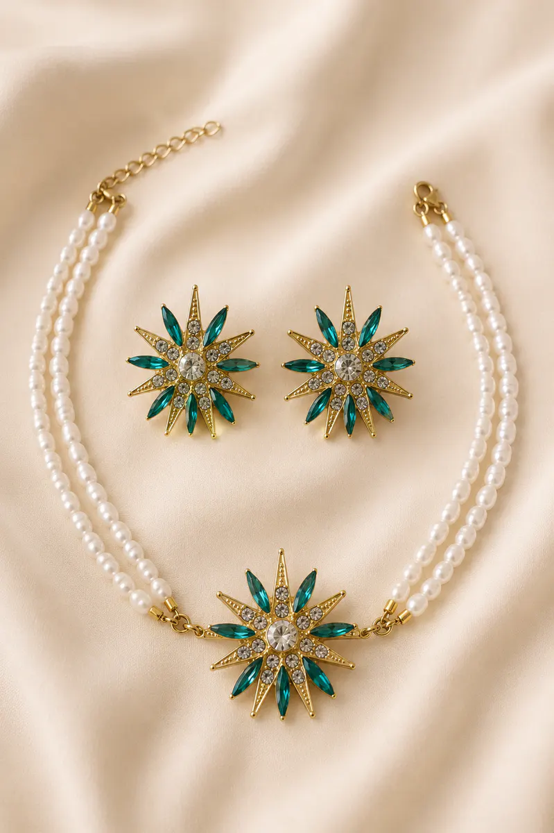 Choker Astoria Esmeralda - vista alterna