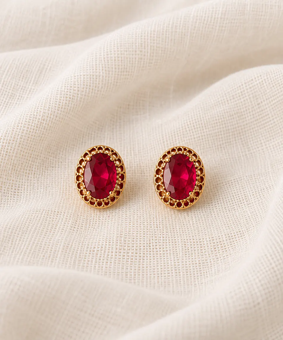 Pendientes Milano Rosso