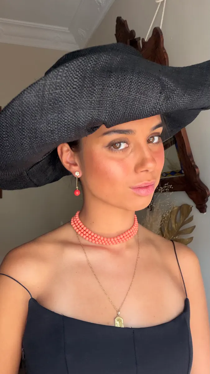 Choker Perla grande Capri Coral miniatura 5
