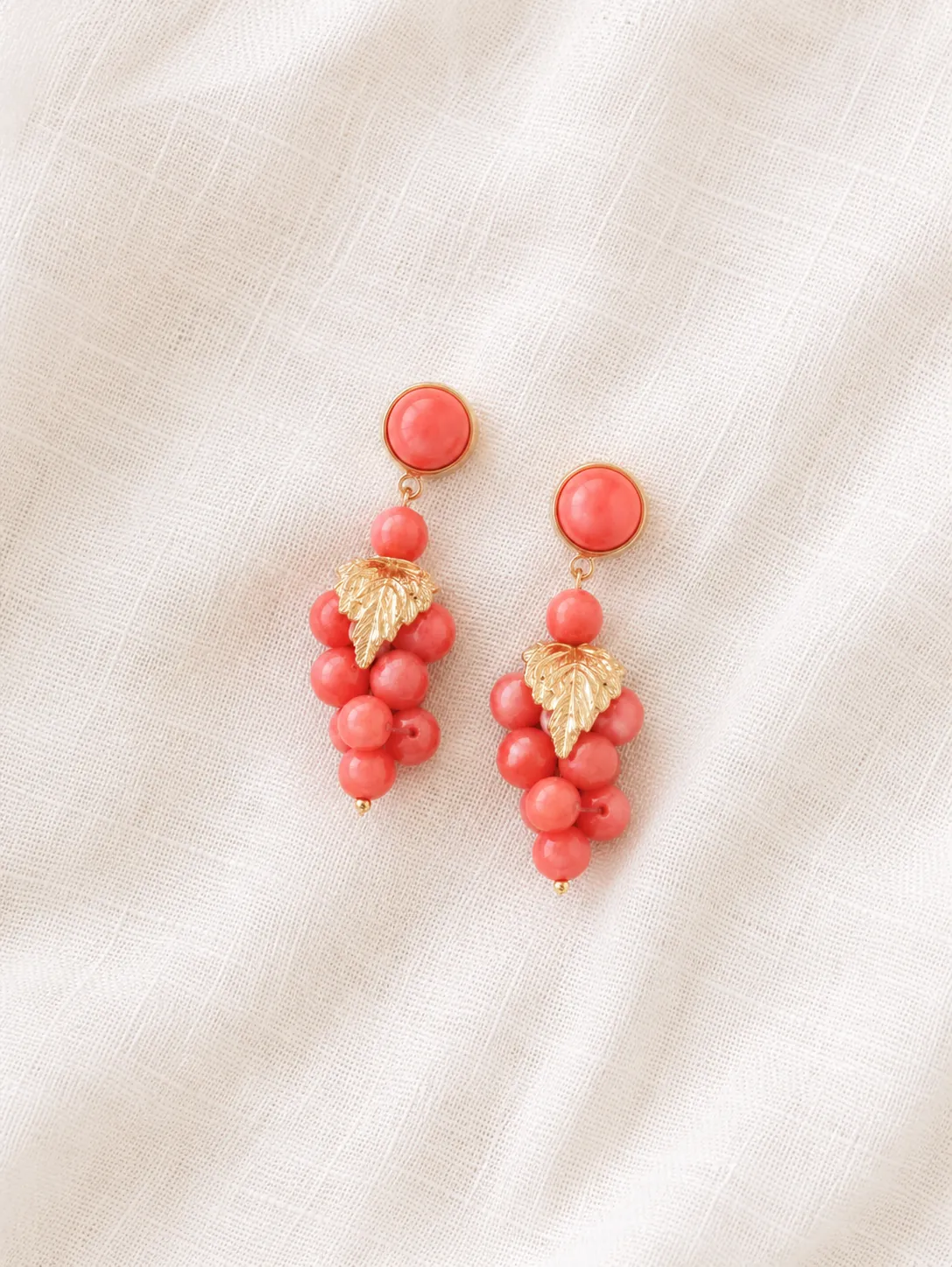 Pendientes de uva Salmón